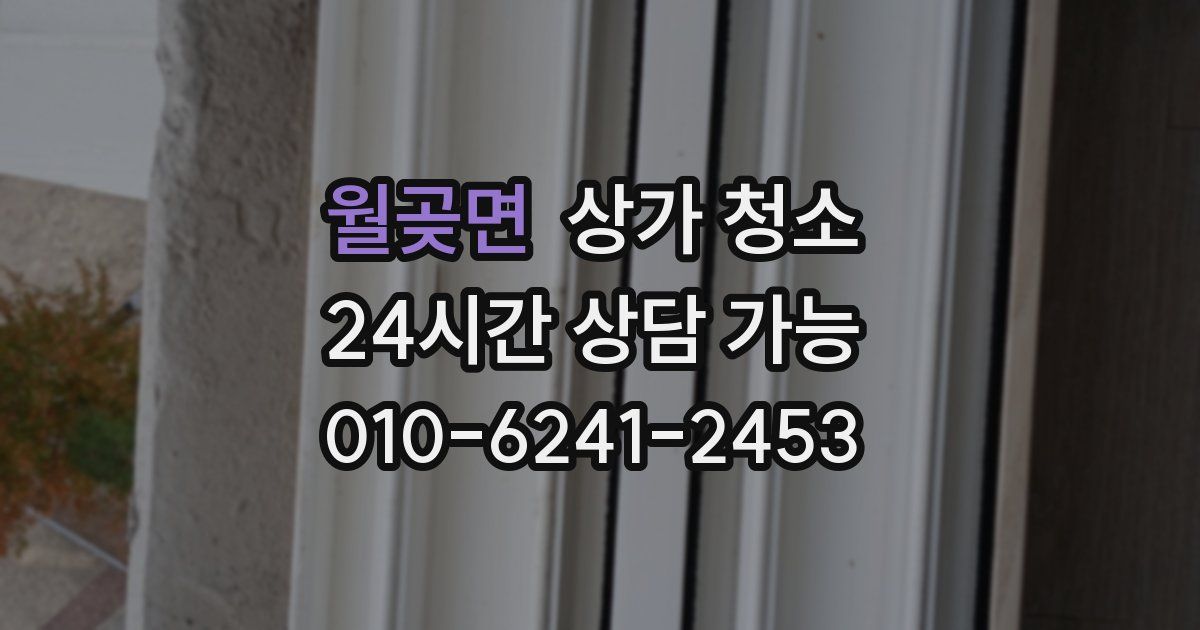 월곶면 상가 청소