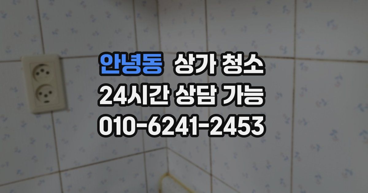안녕동 상가 청소