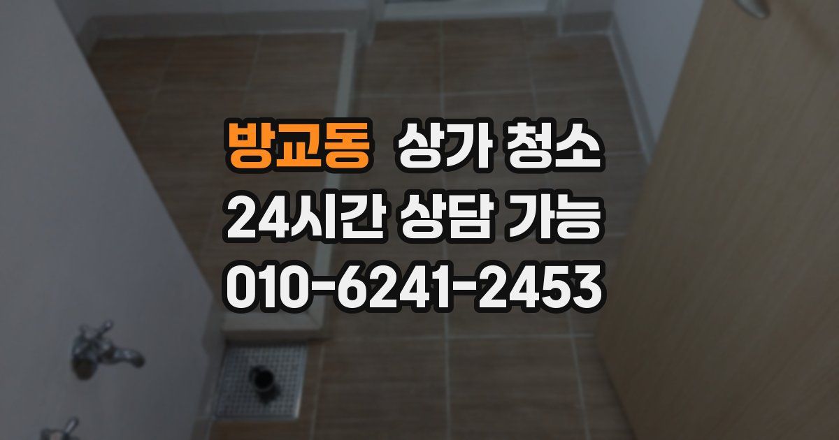 방교동 상가 청소