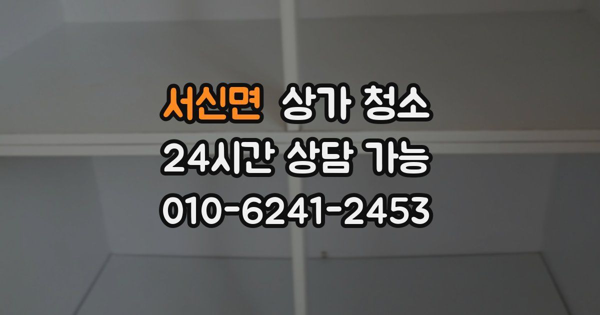 서신면 상가 청소