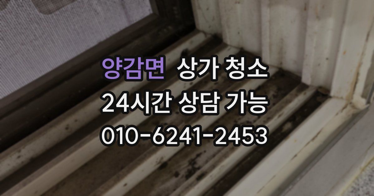 양감면 상가 청소