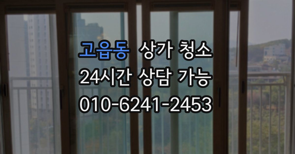 고읍동 상가 청소