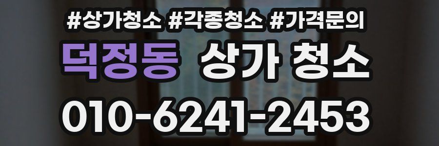 덕정동 상가 청소
