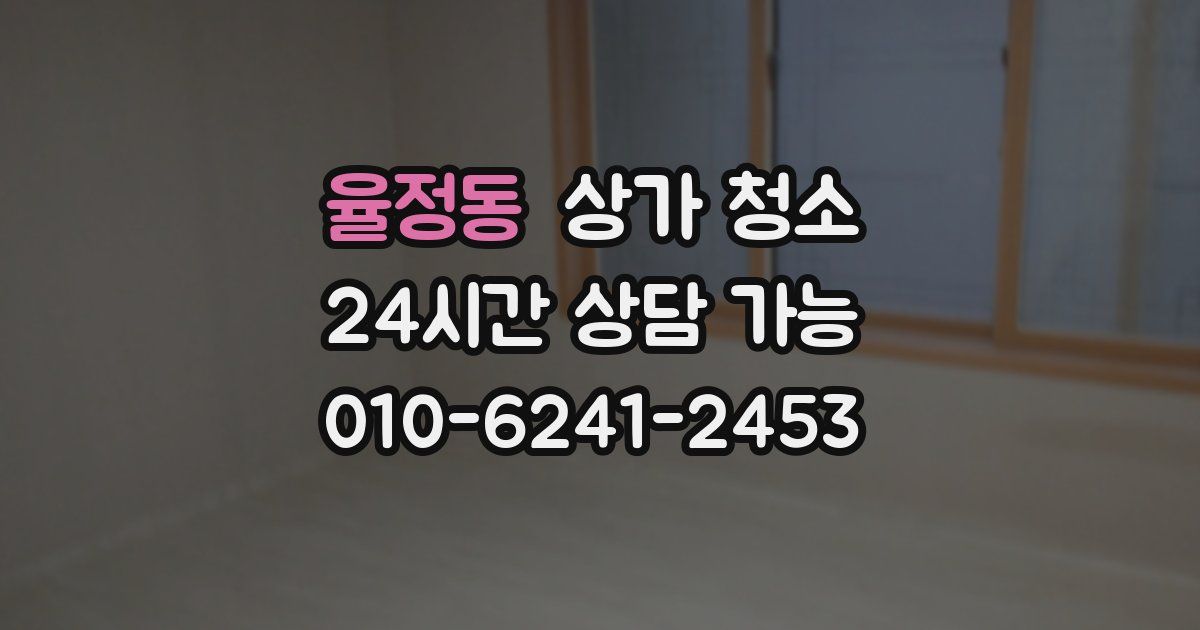 율정동 상가 청소