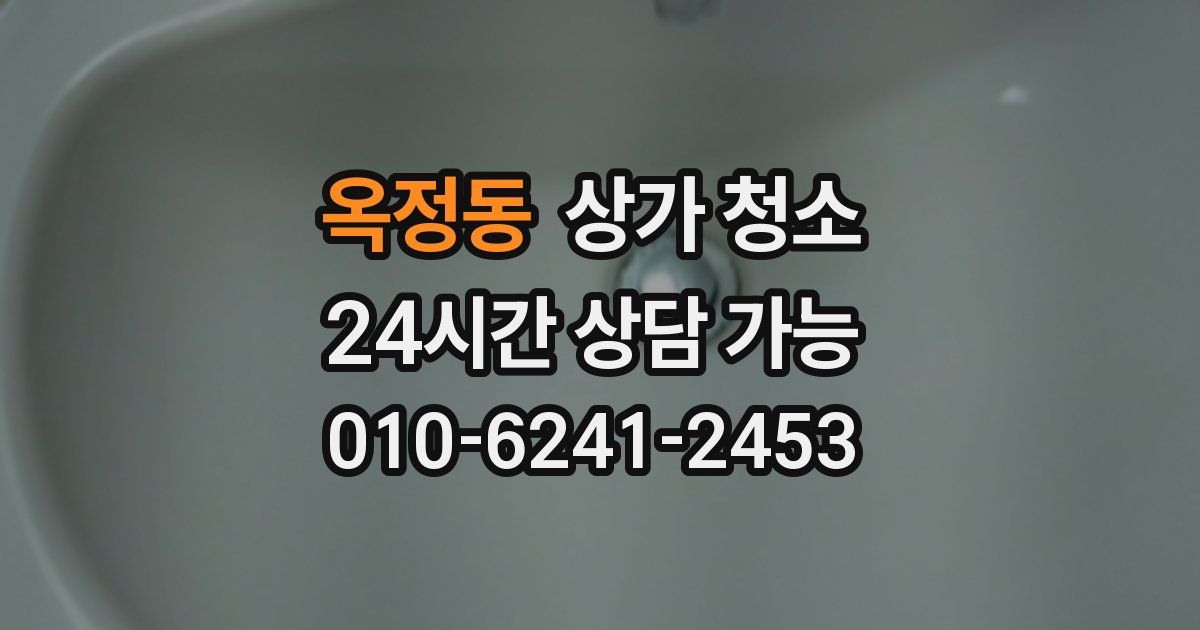 옥정동 상가 청소