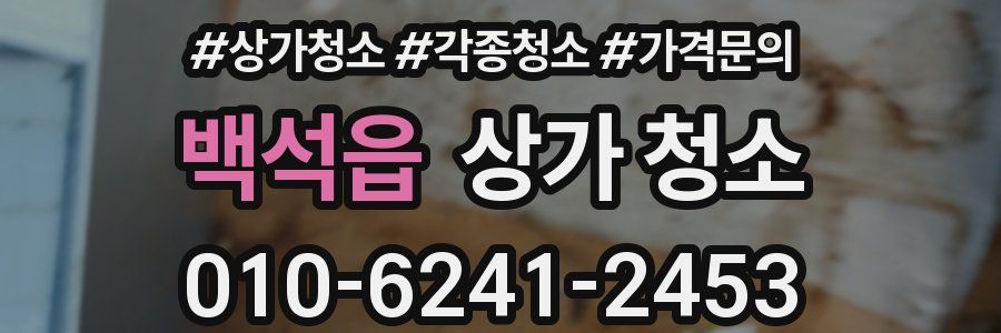 백석읍 상가 청소