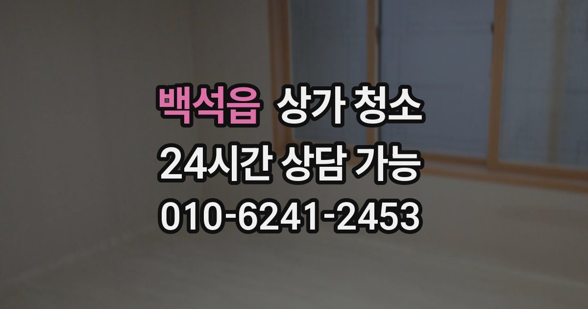 백석읍 상가 청소