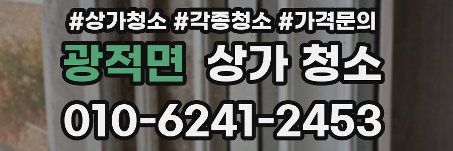 광적면 상가 청소