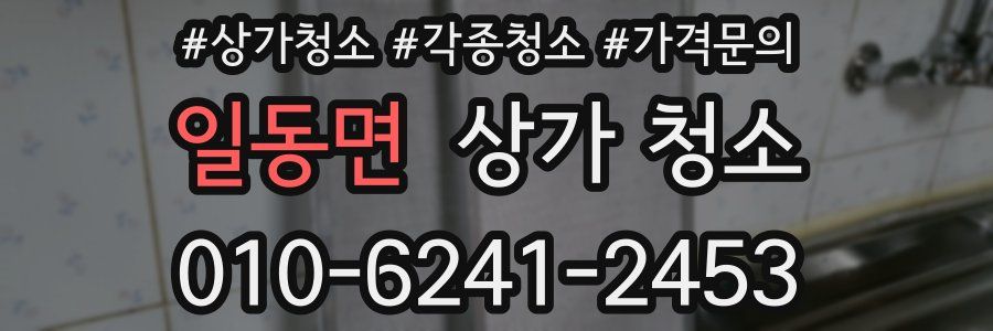 일동면 상가 청소