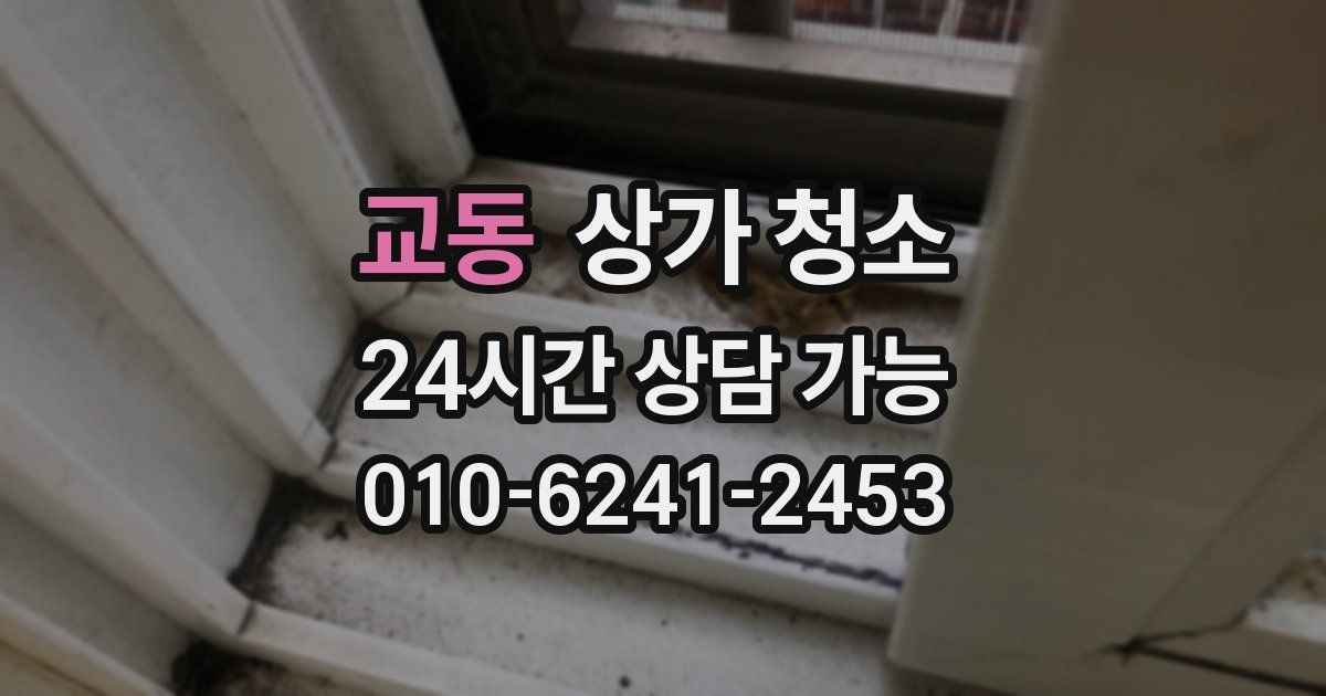 교동 상가 청소