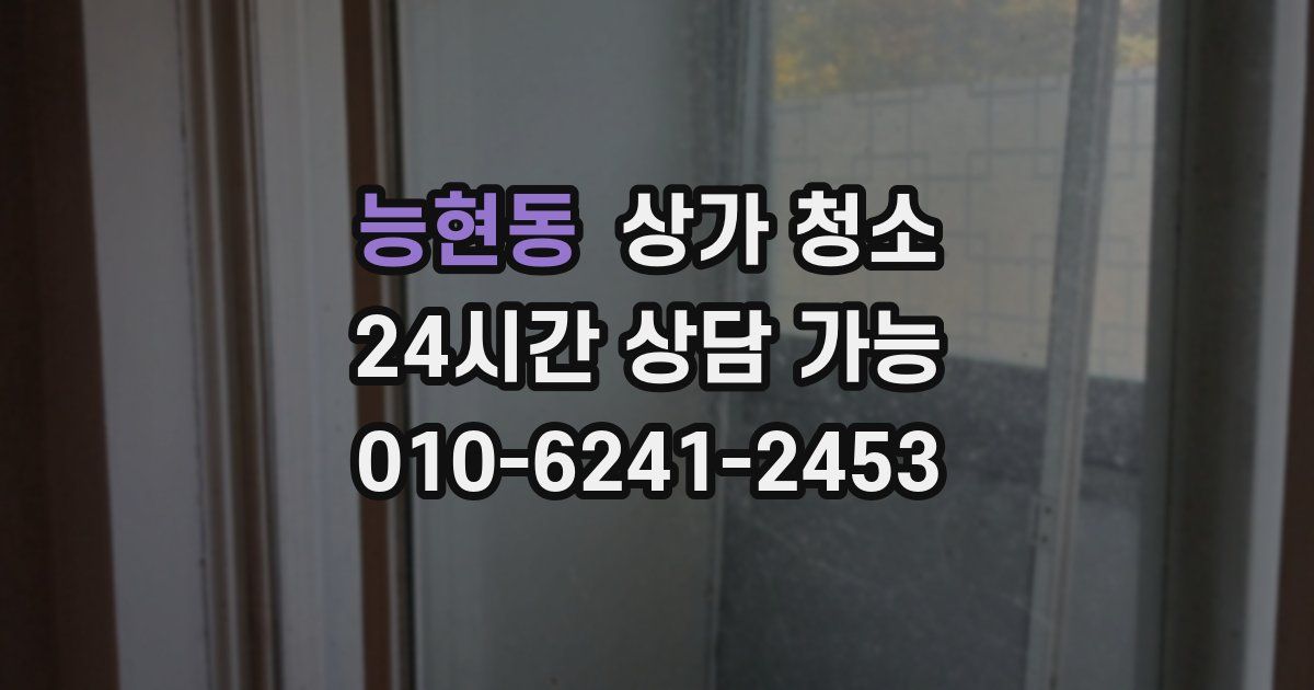 능현동 상가 청소