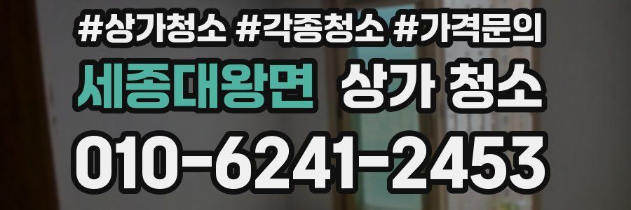 세종대왕면 상가 청소