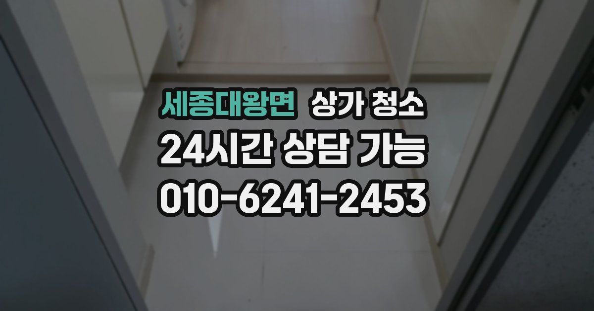 세종대왕면 상가 청소