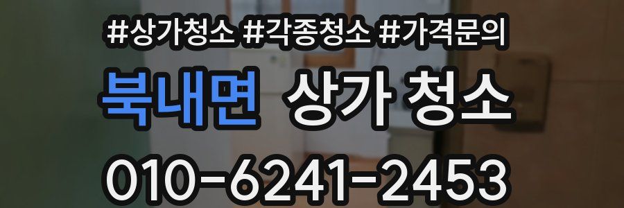 북내면 상가 청소