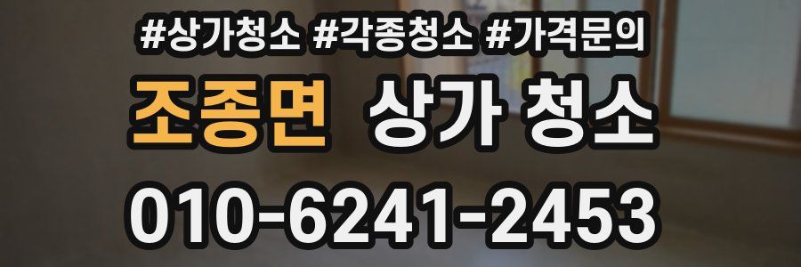 조종면 상가 청소