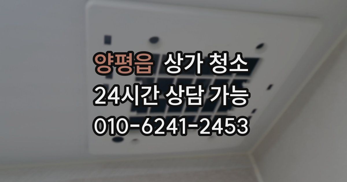 양평읍 상가 청소