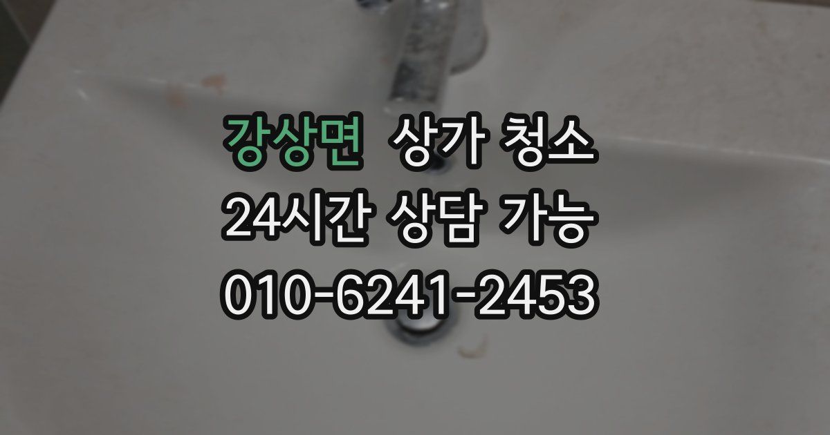 강상면 상가 청소