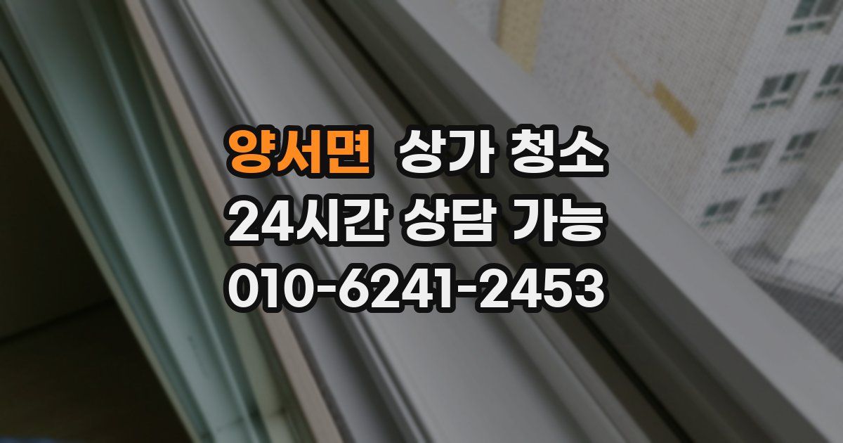 양서면 상가 청소