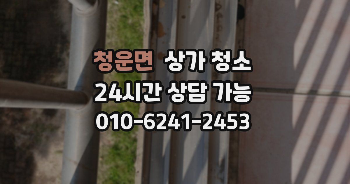 청운면 상가 청소