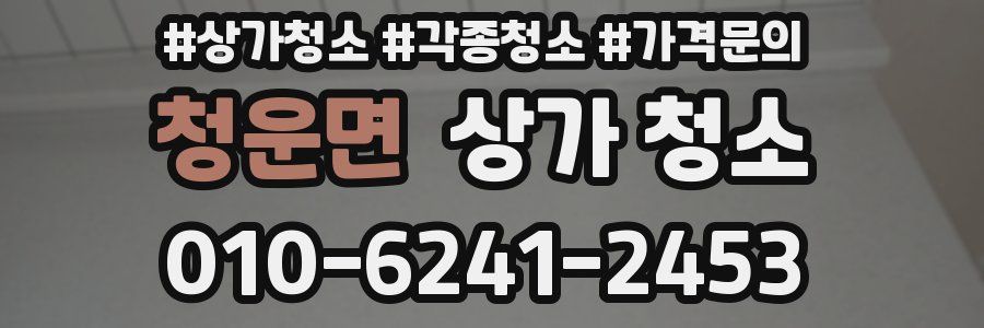 청운면 상가 청소