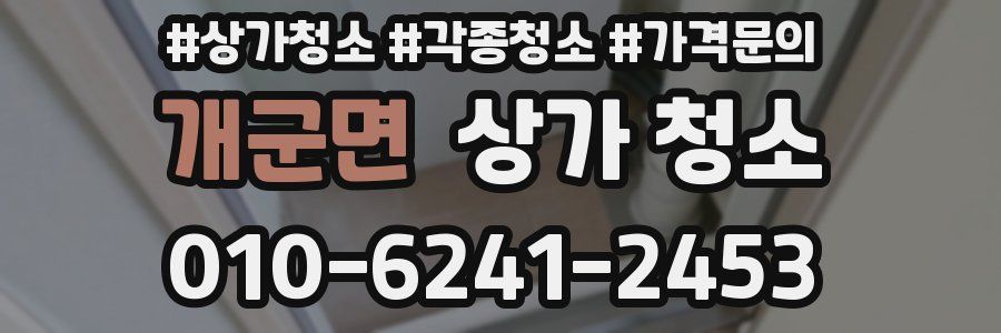 개군면 상가 청소