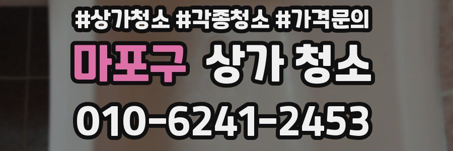 마포구 상가 청소
