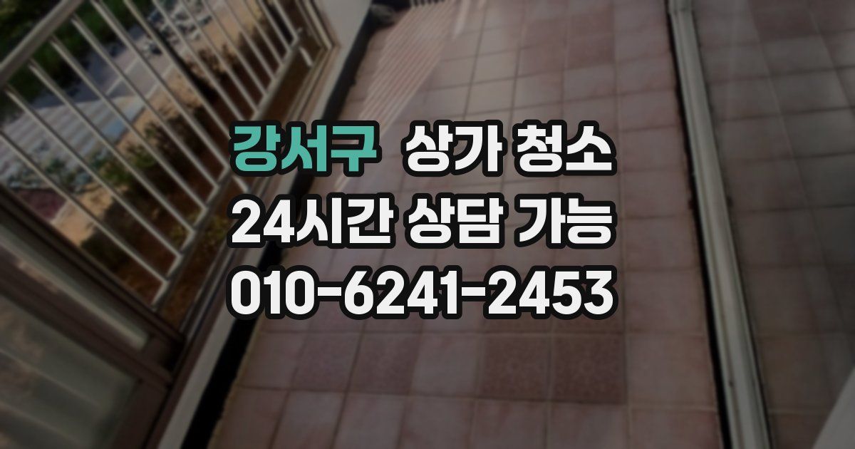 강서구 상가 청소