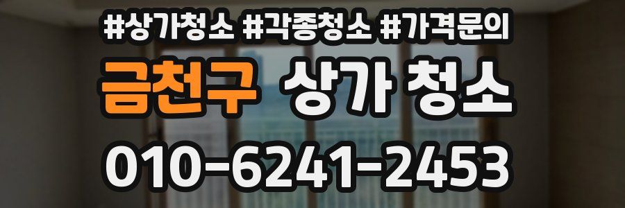 금천구 상가 청소