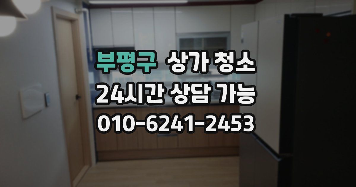 부평구 상가 청소