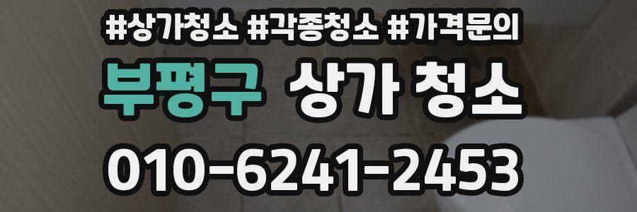 부평구 상가 청소