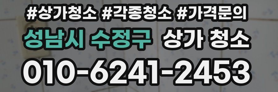 성남시 수정구 상가 청소