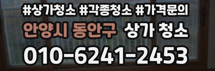안양시 동안구 상가 청소