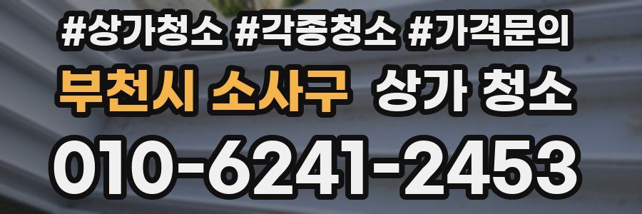 부천시 소사구 상가 청소