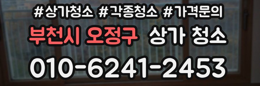 부천시 오정구 상가 청소