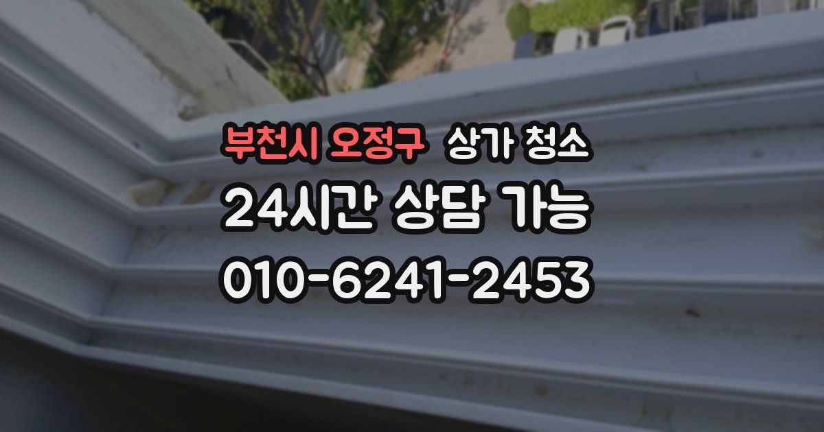 부천시 오정구 상가 청소