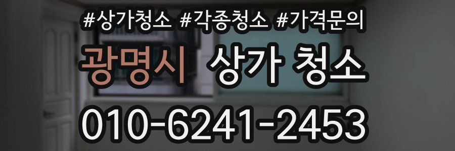 광명시 상가 청소