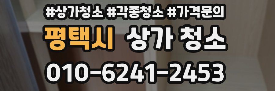 평택시 상가 청소