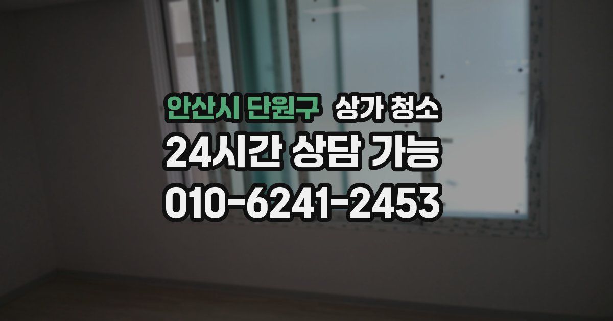 안산시 단원구 상가 청소