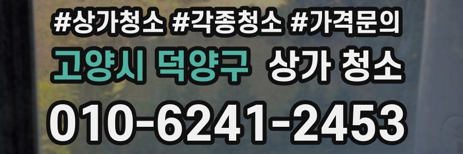 고양시 덕양구 상가 청소