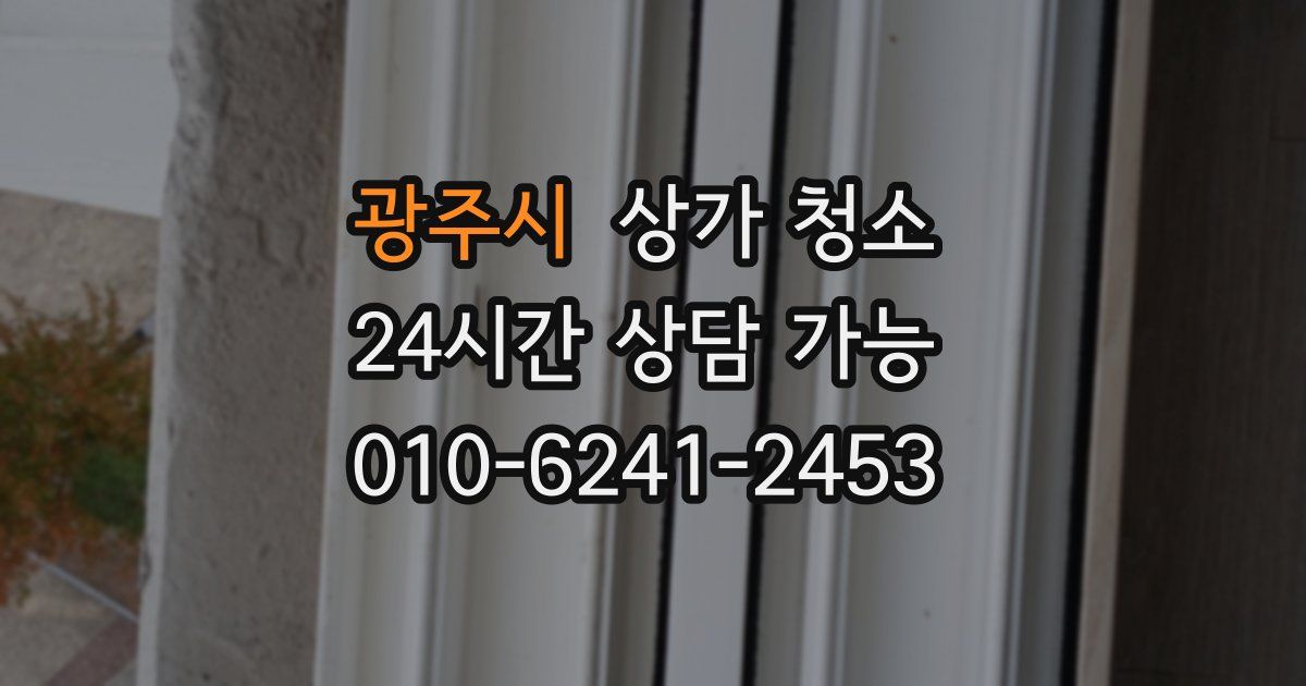 광주시 상가 청소