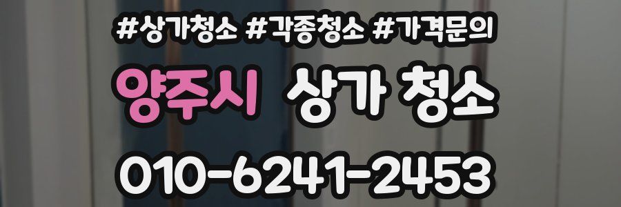 양주시 상가 청소