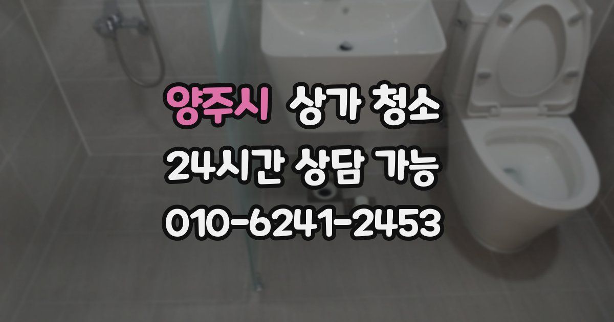 양주시 상가 청소