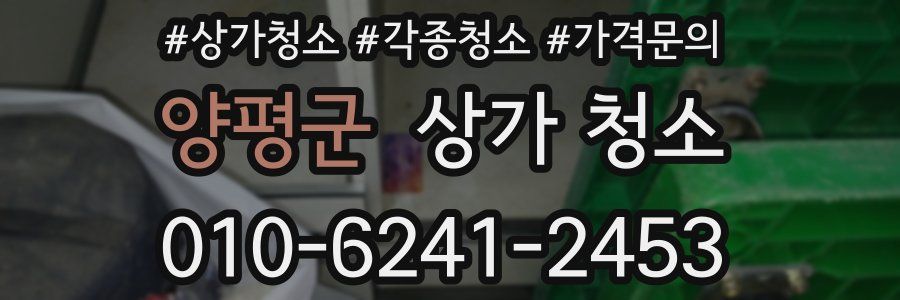 양평군 상가 청소