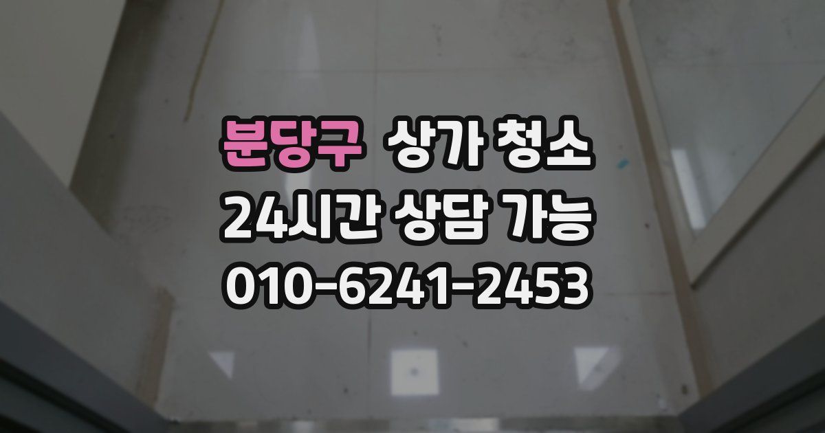 분당구 상가 청소