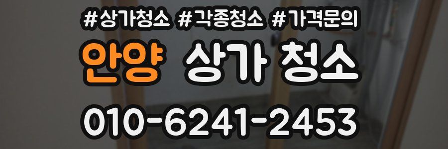 안양 상가 청소