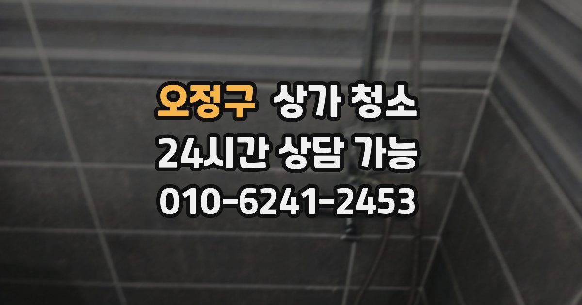 오정구 상가 청소