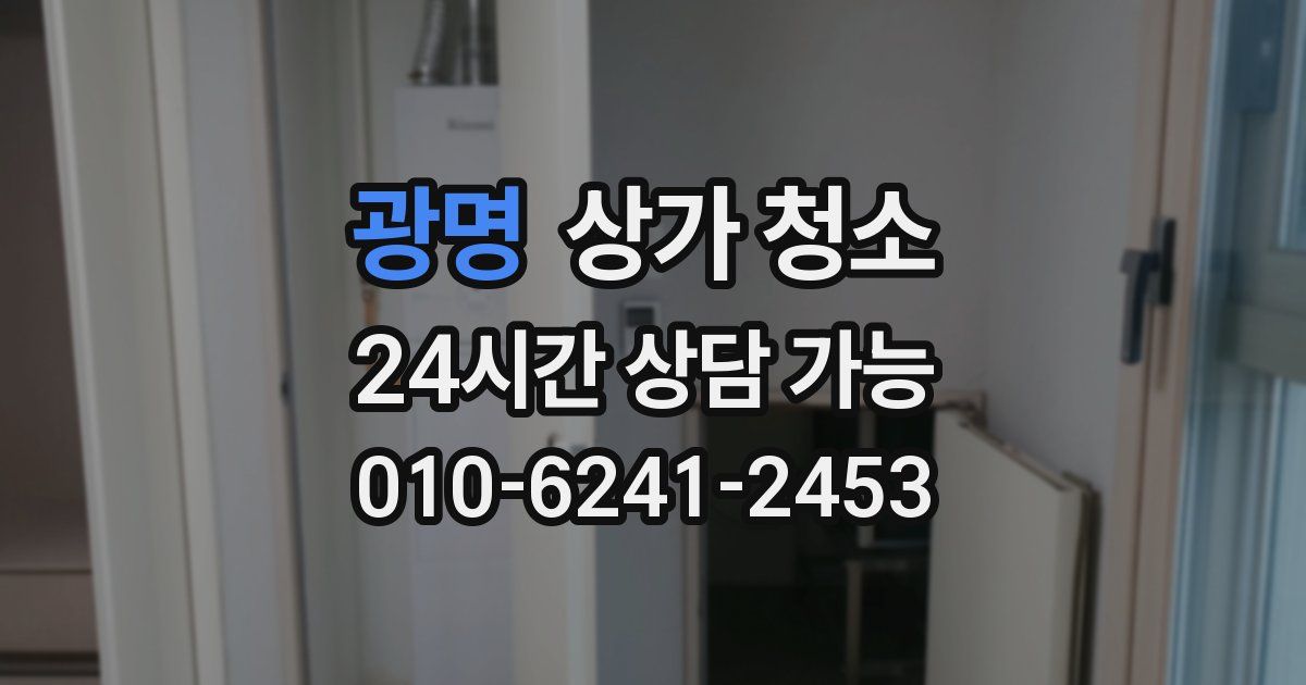광명 상가 청소