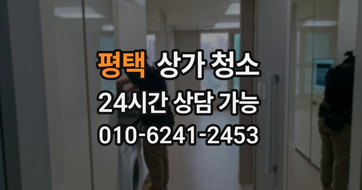 평택 상가 청소
