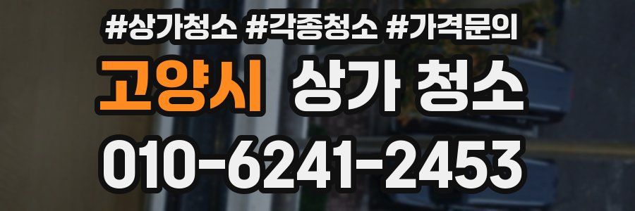 고양시 상가 청소