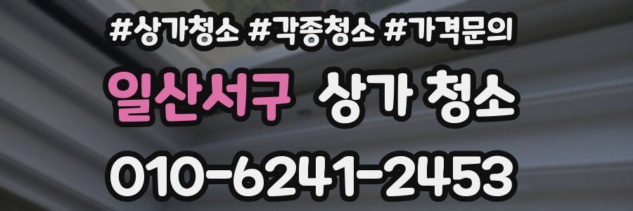 일산서구 상가 청소